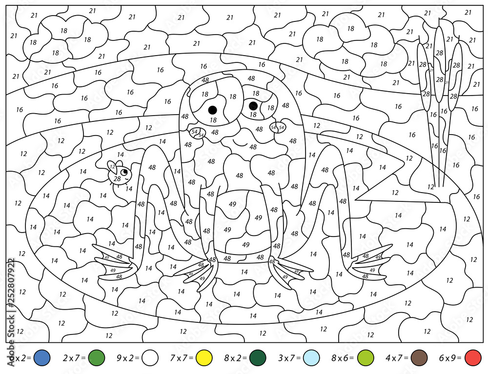 multiplication math turkey coloring page