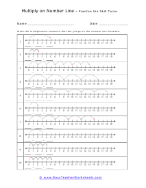 multiplication number line worksheet