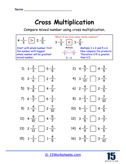 multiplication of fractions worksheet