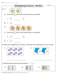 multiplication of fractions worksheet