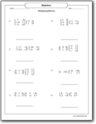 Matrices Worksheets
