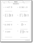 Matrices Worksheets