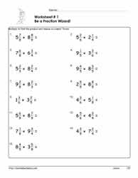 multiplication of mixed numbers worksheet