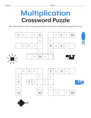 Multiplication Crossword Puzzle | Interactive Worksheet ...