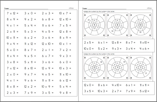 Multiplication Worksheets - Free Printable Math PDFs | edHelper.com