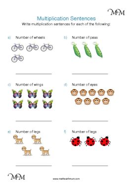 Multiplication as Repeated Addition - Worksheet | Maths Year 1 ...