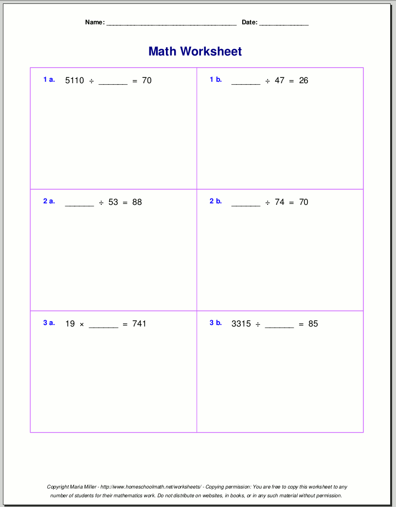 Grade 5 multiplication worksheets