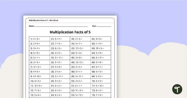 multiplication speed drills worksheet
