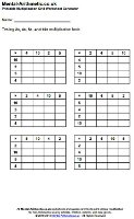 multiplication squares worksheet
