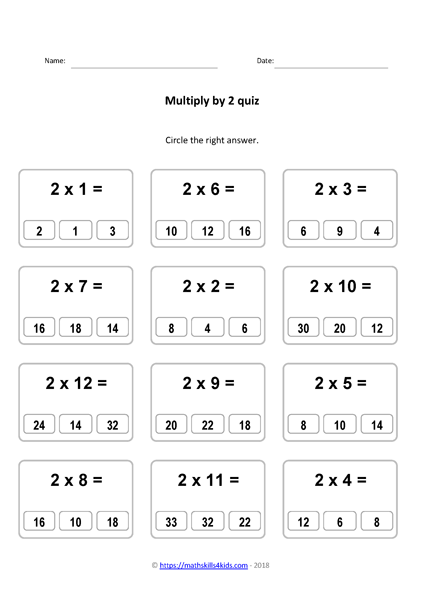 Times Tables Worksheets PDF | Multiplication table 1-10 worksheet