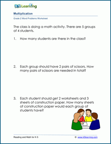 2nd Grade Multiplication Word Problem Worksheets | Worsheets library
