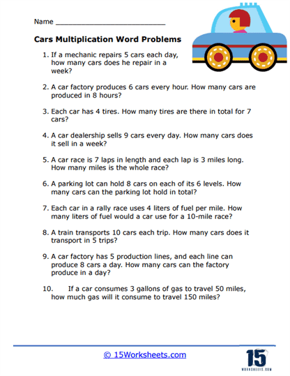 Multiplication Word Problems Worksheets - 15 Worksheets Library