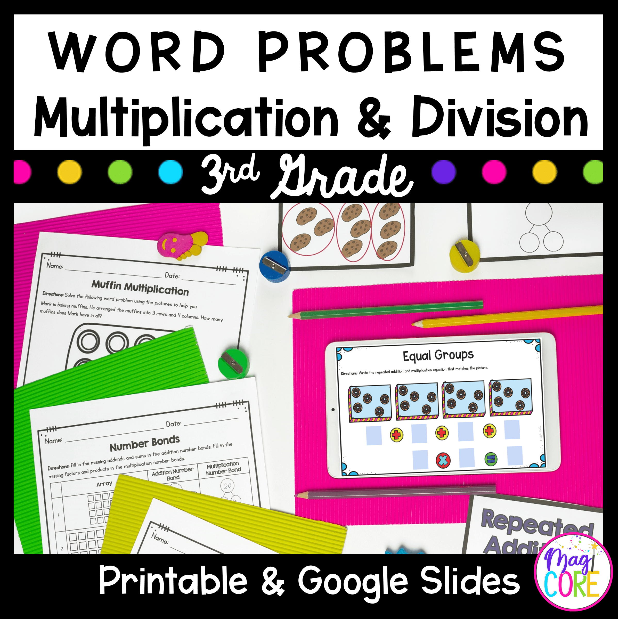 Multiplication & Division Word Problems 3rd Grade Math Print & Digital ...