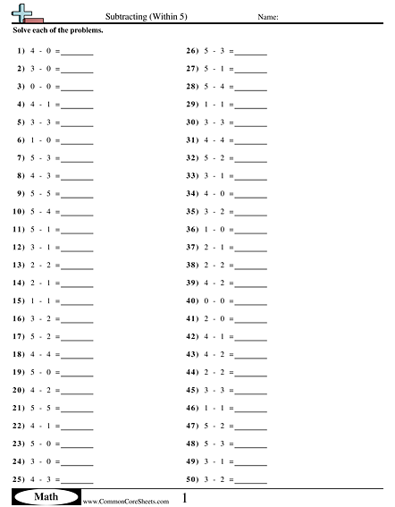 Math Drills Worksheets | Free - Distance Learning, worksheets and ...
