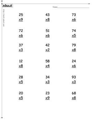 Multiplication worksheets 2 and 3 digits. Timestables 2 and 3 ...