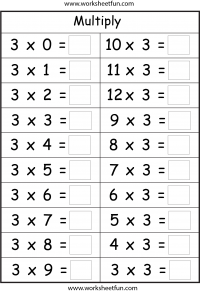 Multiplication Basic Facts - 2, 3, 4, 5, 6, 7, 8 &  9 Times Tables ...