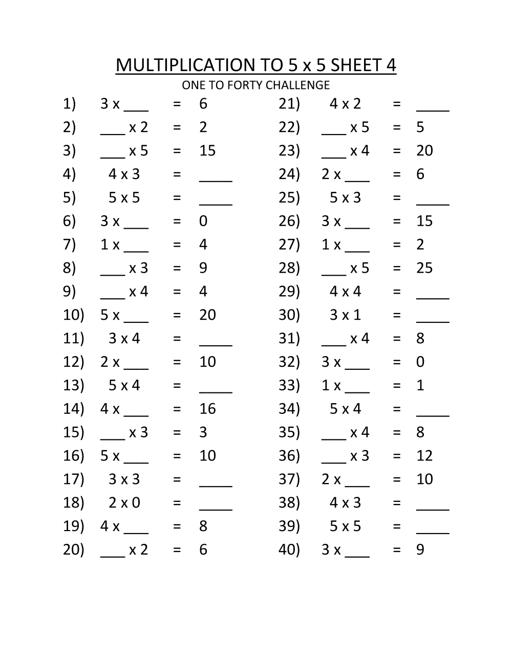 3rd Grade Multiplication Worksheets - Best Coloring Pages For Kids