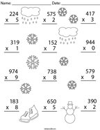 Fourth Grade Multiplication Math Worksheets - Twisty Noodle