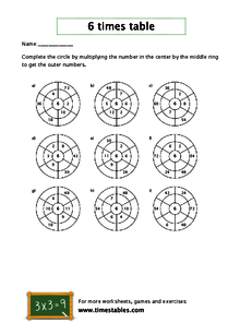 multiplication worksheet 6 times tables