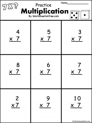 multiplication worksheet 7 times tables