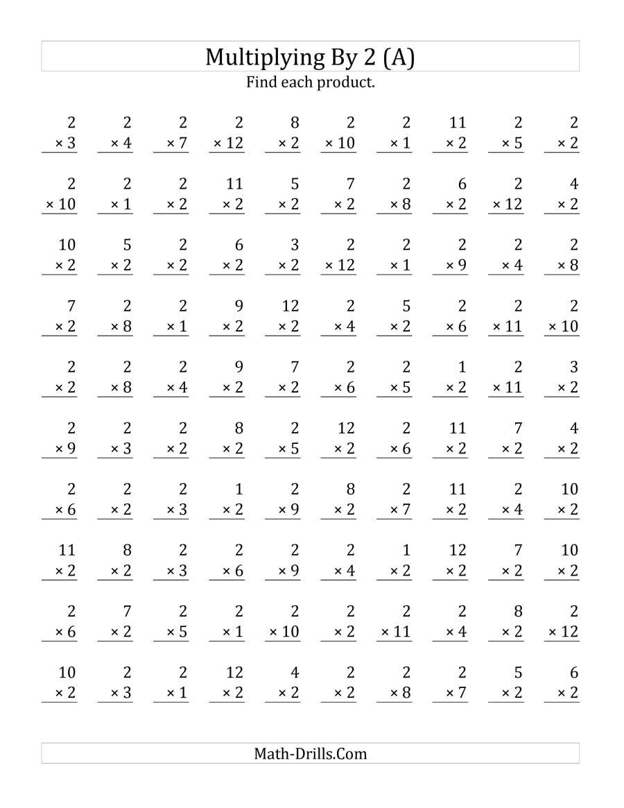 multiplication worksheet by 12