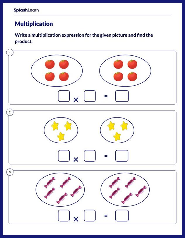 multiplication worksheet for preschool
