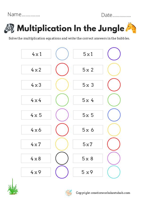 Multiplication worksheets grade 3 - creativeworksheetshub