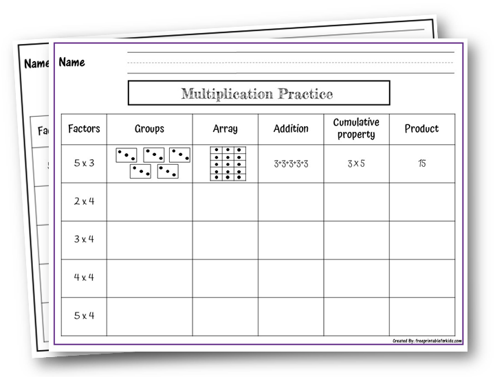 FREE educational printable worksheets for kids - Multiplication ...