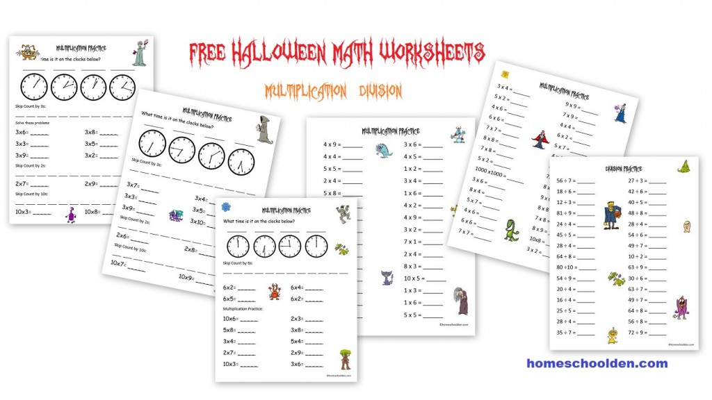 Free Halloween Math Worksheets - Homeschool Den