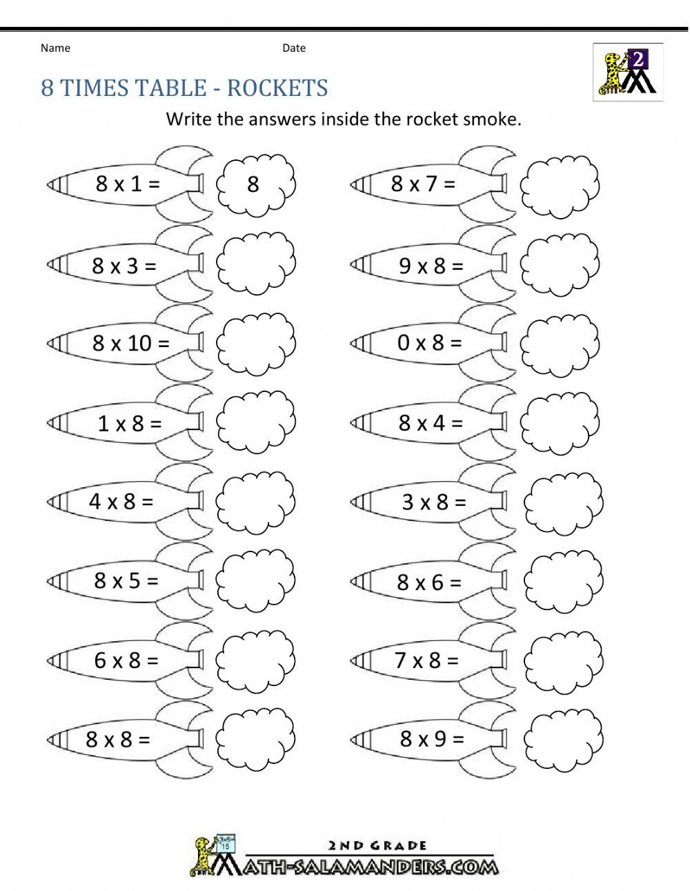 Free Multiplication X8 Worksheet Download Free Multiplication X8