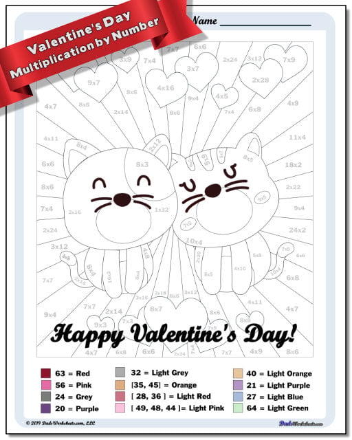 multiplications color sheets 4th graders