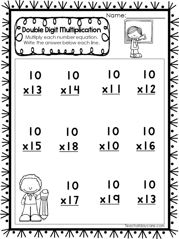 35 Double Digit Multiplication Worksheets