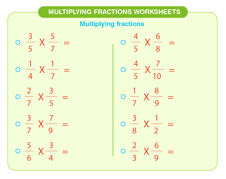 Multiply Fractions Worksheets for Kids Online SplashLearn Page 2