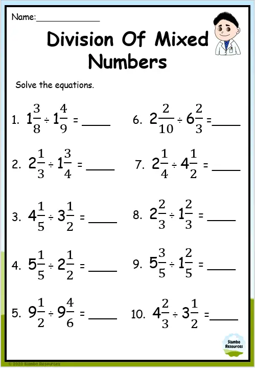 Grade 6 Equivalent Fractions Worksheets | Math Worksheets