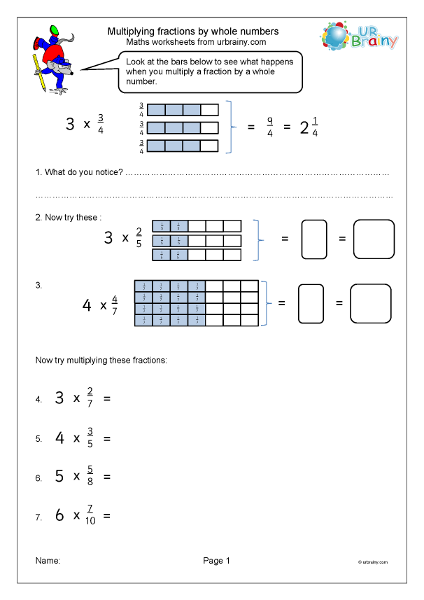 Free multiply mixed numbers by whole numbers worksheet, Download Free