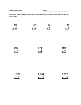 multiply multi digit number worksheet