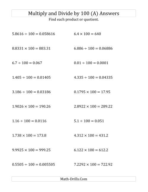 multiplying and dividing decimals worksheet pdf