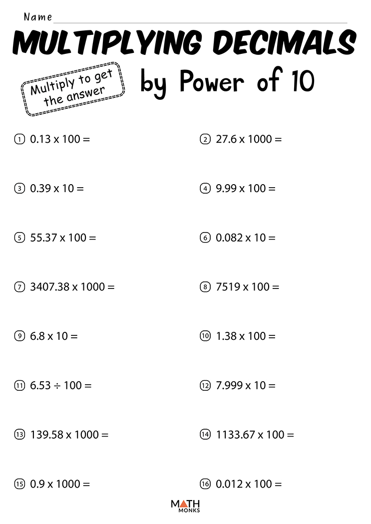 multiplying and dividing decimals worksheet pdf