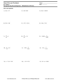 multiplying and dividing equations worksheet