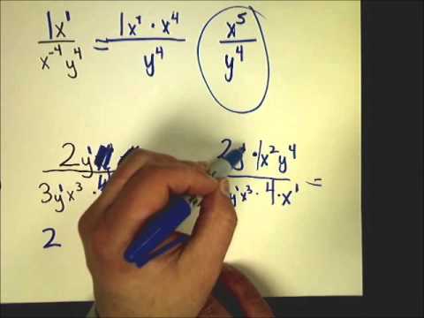Exponents - Multiplying and Dividing with Zero and Negative Exponents -  Part 2