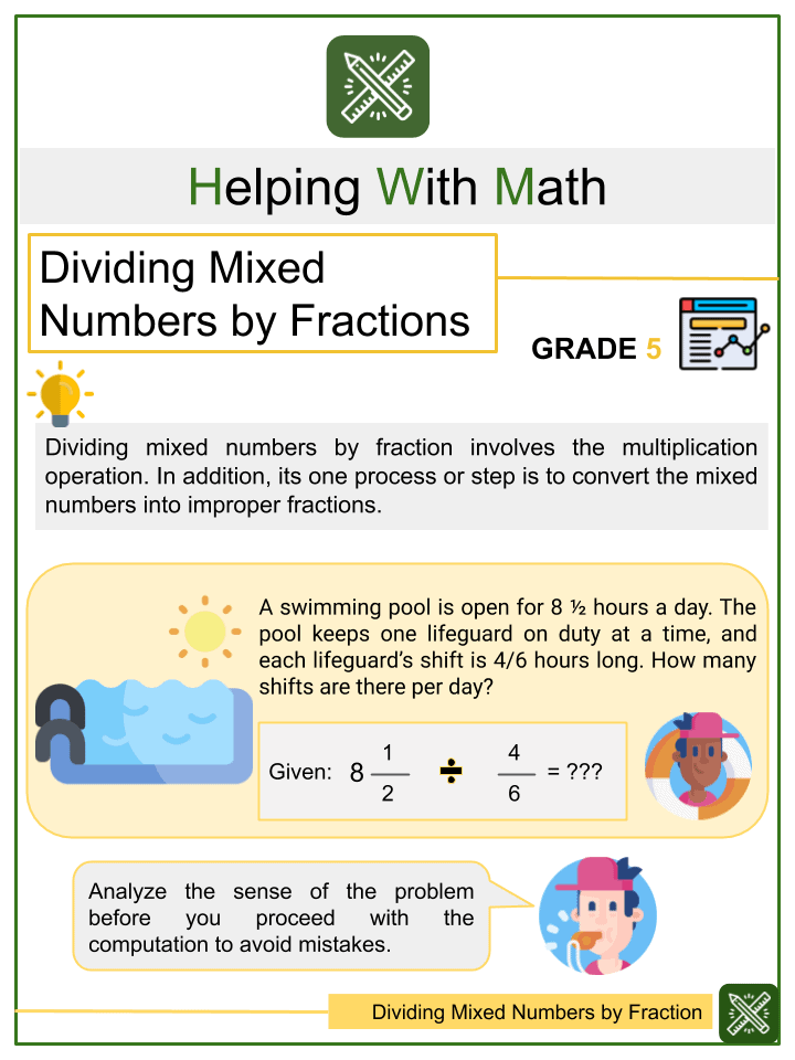 multiplying and dividing fractions and mixed numbers worksheet