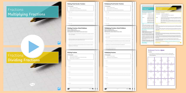 multiplying and dividing fractions lessons