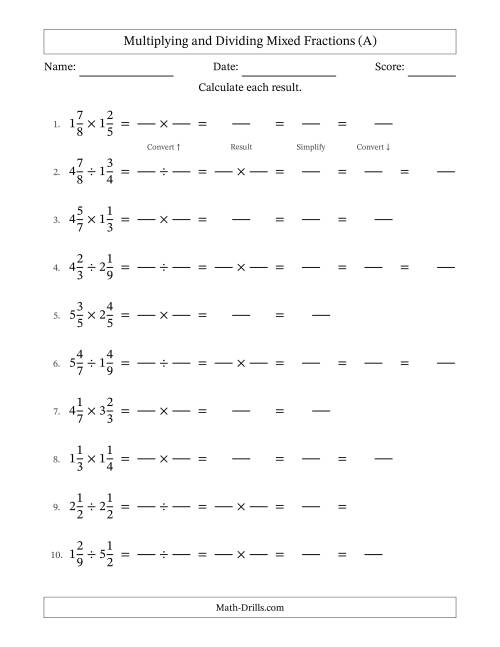 multiplying and dividing fractions word problems worksheet pdf