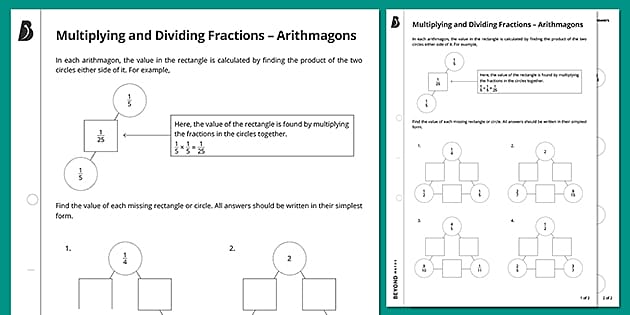 multiplying and dividing fractions worksheet with answers