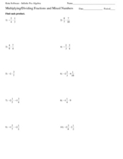 multiplying and dividing mixed numbers worksheet