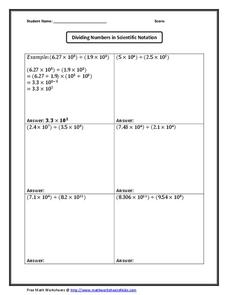 Scientific Notation Lesson Plans &  Worksheets :: 49 - 72