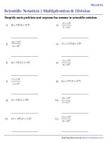 multiplying and dividing with scientific notation worksheet