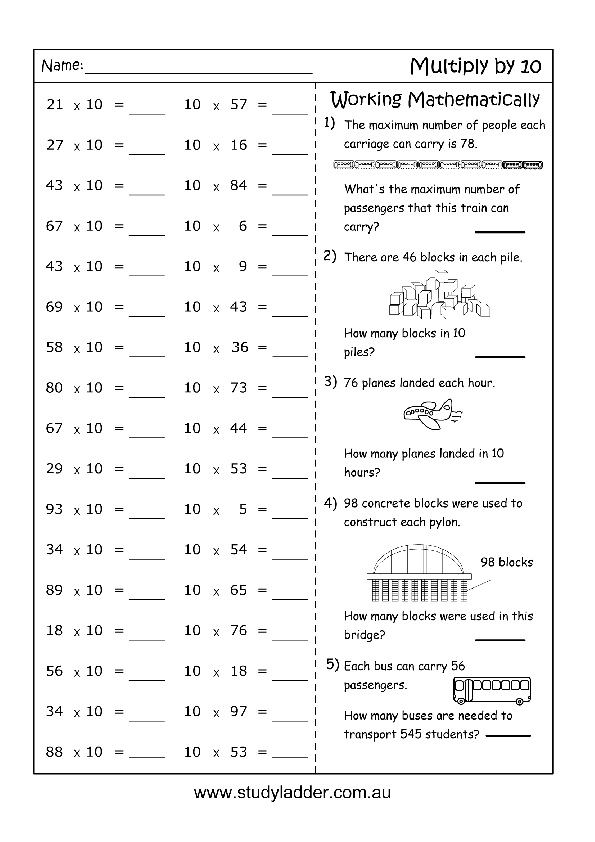 Multiplying by 10, 100 or 1000 - Studyladder Interactive Learning ...