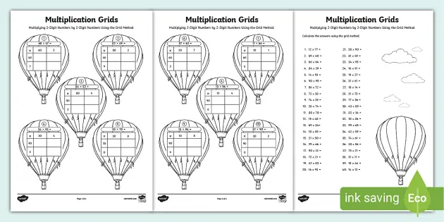 FREE! - 2 Digit By 2 Digit Multiplication Worksheets PDF Free