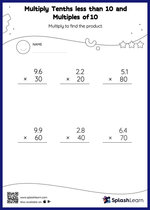 multiplying decimals by powers of 10 worksheet